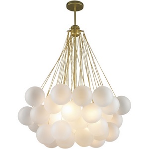 Потолочная люстра на штанге 10099P/3-D800 GL-WH iLamp Globe шарики