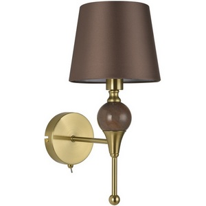 Бра Lumion Eletra 8417/1W латунь/коричневый, металл/стекло/текстиль Е14 40W 220V