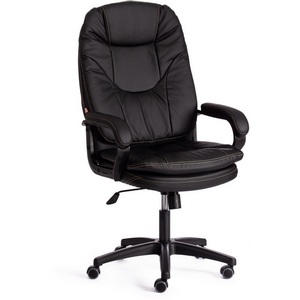 Кресло игровое с регулировкой высоты кож/зам, черный, 36-6  COMFORT LT